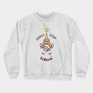 Donut Stop Believin' 2nd Birthday Donut Unicorn Crewneck Sweatshirt